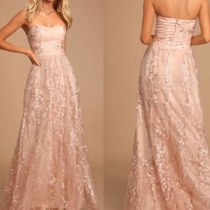 Lulu's Blush Pink Embroidered Maxi Dress